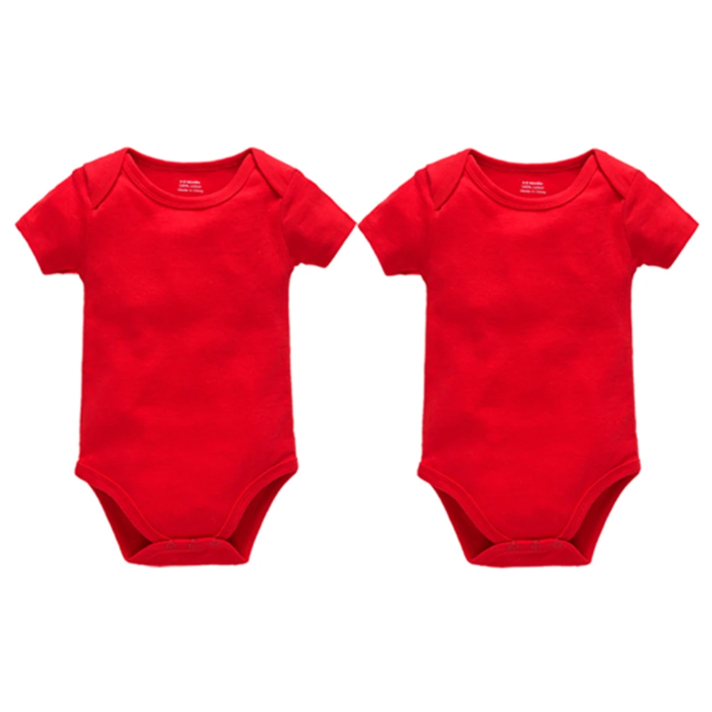 2024 Short Sleeve Newborn Baby Clothes Unisex 100% Cotton Plain Pink Design Ropa Bebe Summer Jumpsuit Toddlers 0-24 Months image 6
