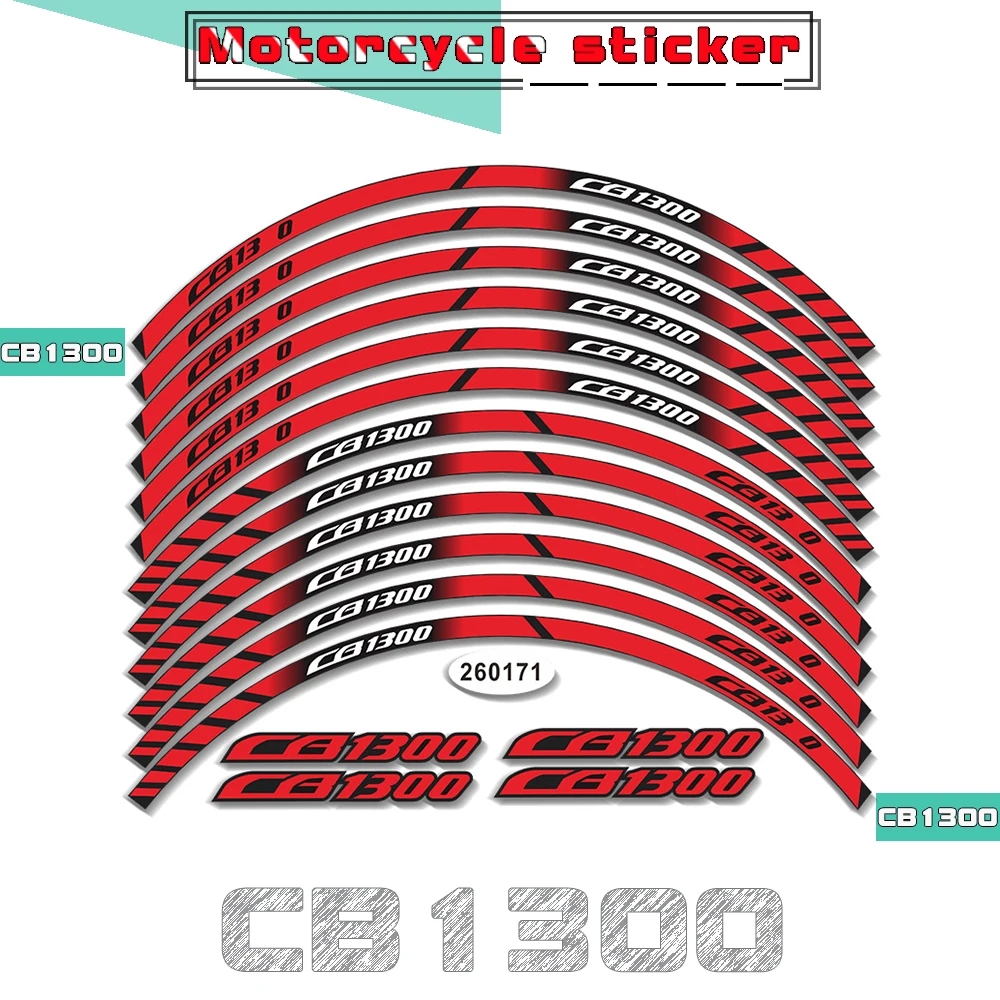 

Motorcycle Personality Logos And Decals Rim Paint Protection Stickers Reflective Multi-color Tape for HONDA CB1300 cb1300