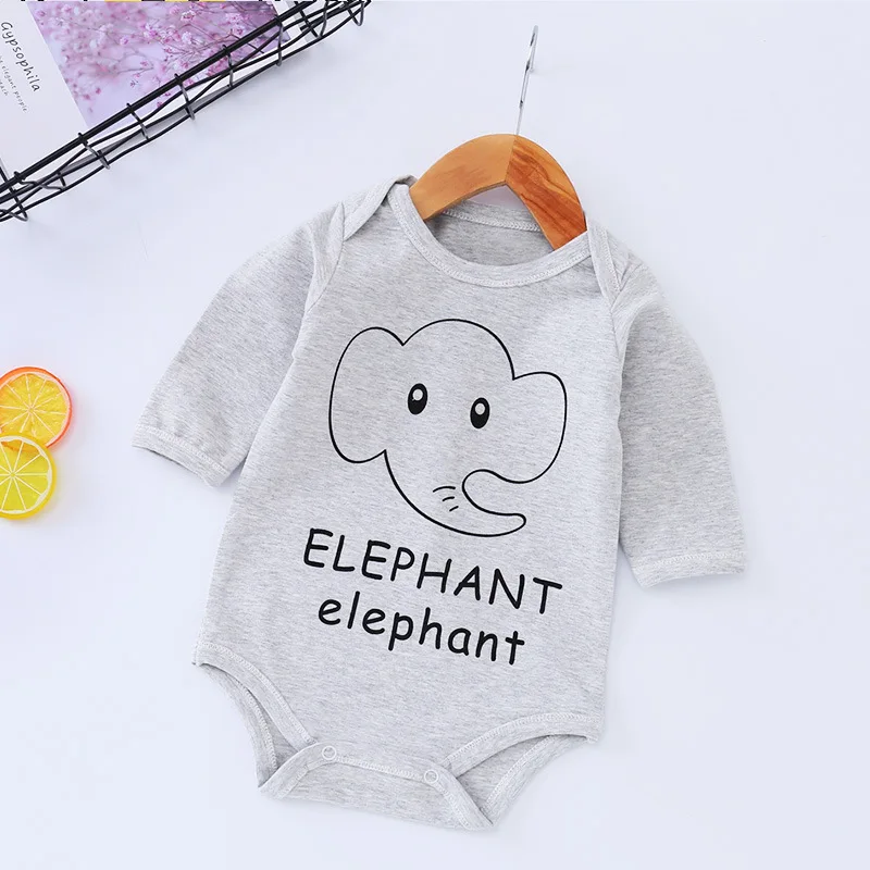 0-24M New Baby Boys Girls Jumpsuit Newborn Romper Long Sleeve Lovely Print One-piece Cotton Infant Clothes