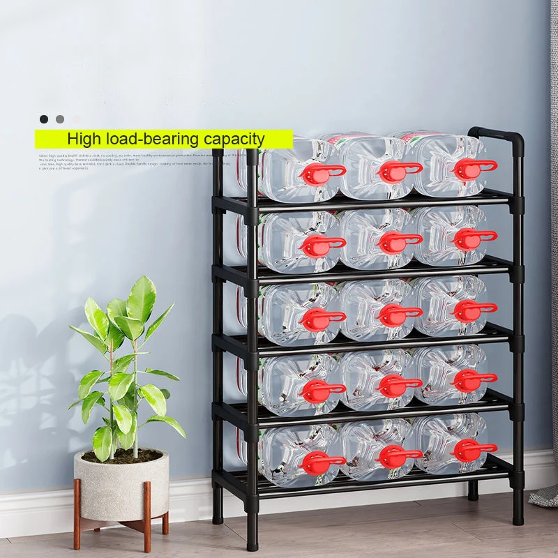 Shoe Rack Simple Assemble Metal Shoes Shelf Footwear ShoeRack Space Saving Shoes Organizer Stand Holder Black Shoe Shelf Cabinet