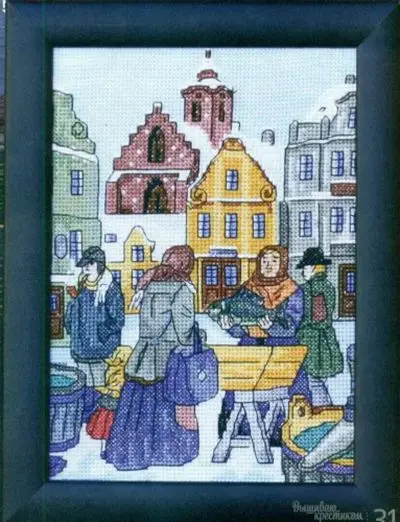 سوق الشتاء عبر الابره حزمة الناس بناء 18ct 14ct 11ct القماش الأبيض خيط القطن التطريز DIY بها بنفسك التطريز اليدوية #1