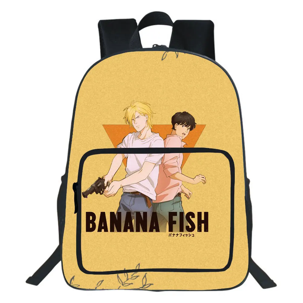 2021 Banana Fish Backpack Boys And Girls Bag Teen School Bag Unisex Bag Cartoon Rucksack Mochila. Support Custom Logo