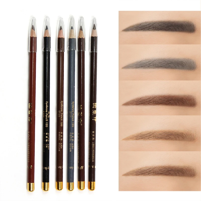 1 Pcs Fashion Classic Eyebrow Pencil Easy To Color Waterproof Sweatproof Wooden Eyebrow Pen Enhancer Eye Makeup Tools TSLM1