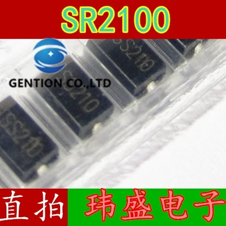 50PCS SS210 schottky diode SR2100 SS210 SMA DO-214 ac in stock 100% new and original