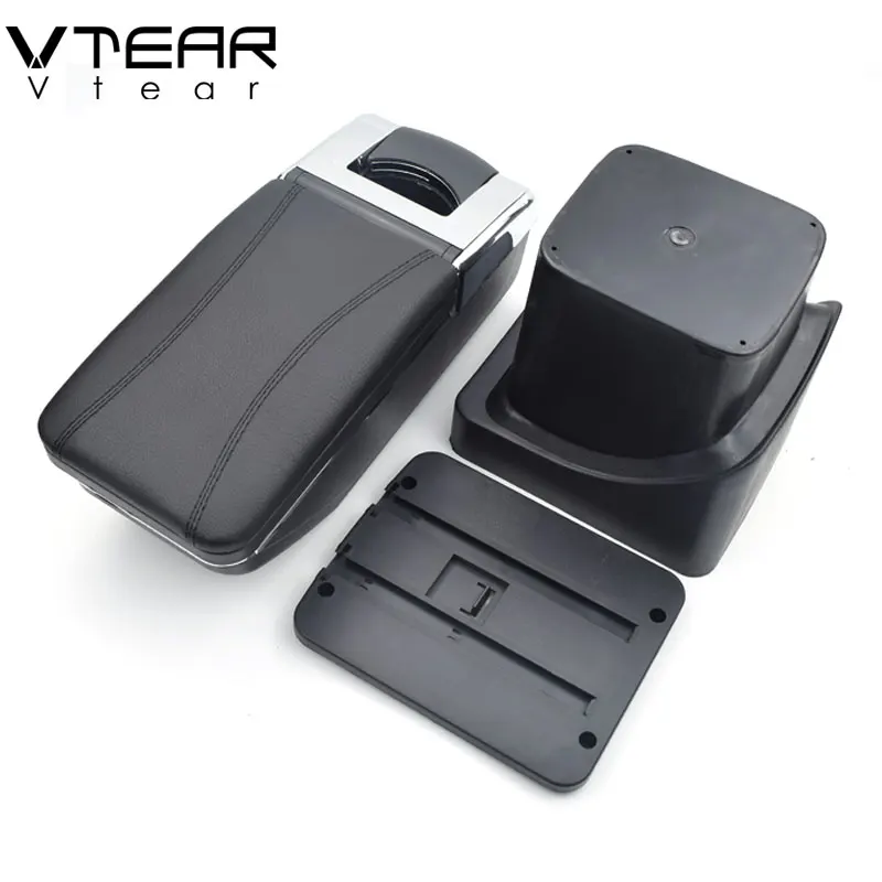 Vtear For Ford Focus 2 armrest Mk2 central Store content Storage box interior Arm rest car-styling accessories parts 2009