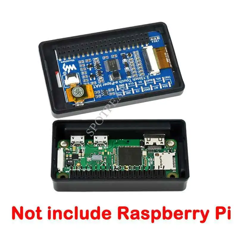 Raspberry Pi 2,13 inch Touch e-Paper HOED met hoesje 2,13 inch Touch e-Paper HOED 250×122