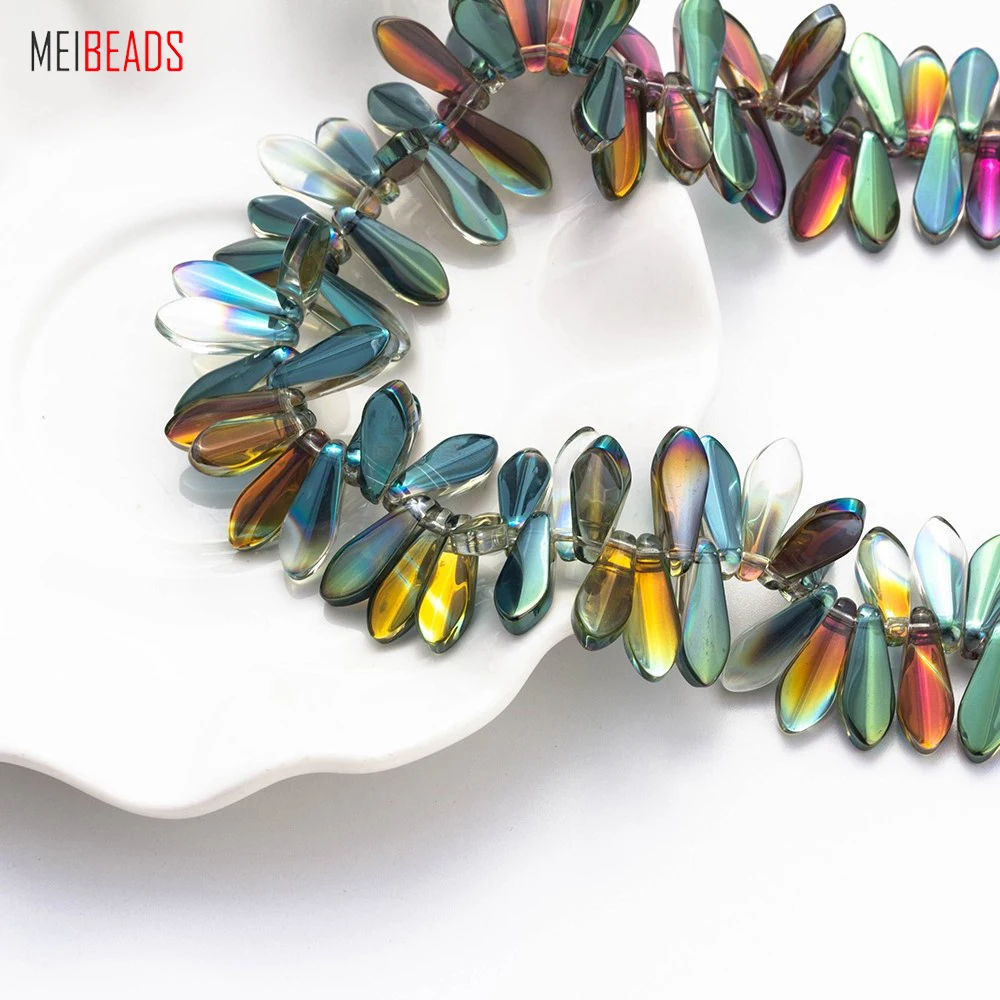 MEIBEADS Perline distanziatrici allentate di tipo irregolare di cristallo colorato per accessori Bracciale Gioielli fai da te Risultati Fascino