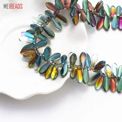 MEIBEADS Perline distanziatrici allentate di tipo irregolare di cristallo colorato per accessori Bracciale Gioielli fai da te Risultati Fascino fatto a mano