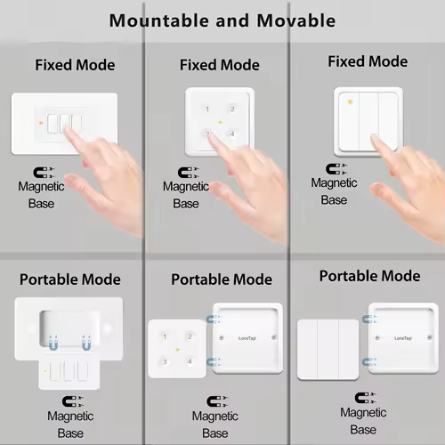LoraTap ZigBee 3.0 Wireless 14 EU US Push Button Remote Tuya Scene Automation Control Switch Smart Life App Hub Need - Image 6