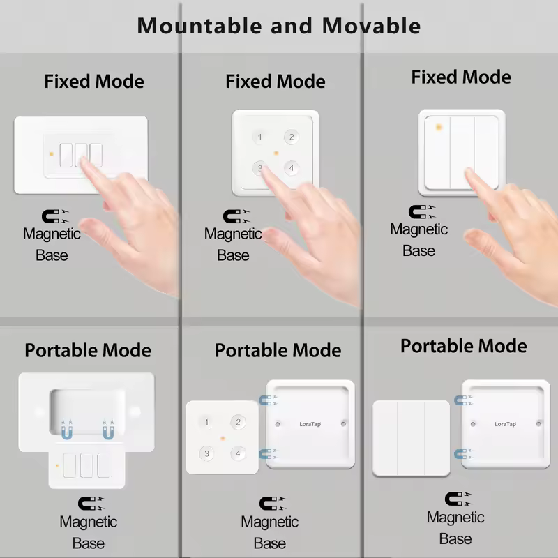 LoraTap ZigBee 3.0 Wireless 14 EU US Push Button Remote Tuya Scene Automation Control Switch Smart Life App Hub Need - Image 6