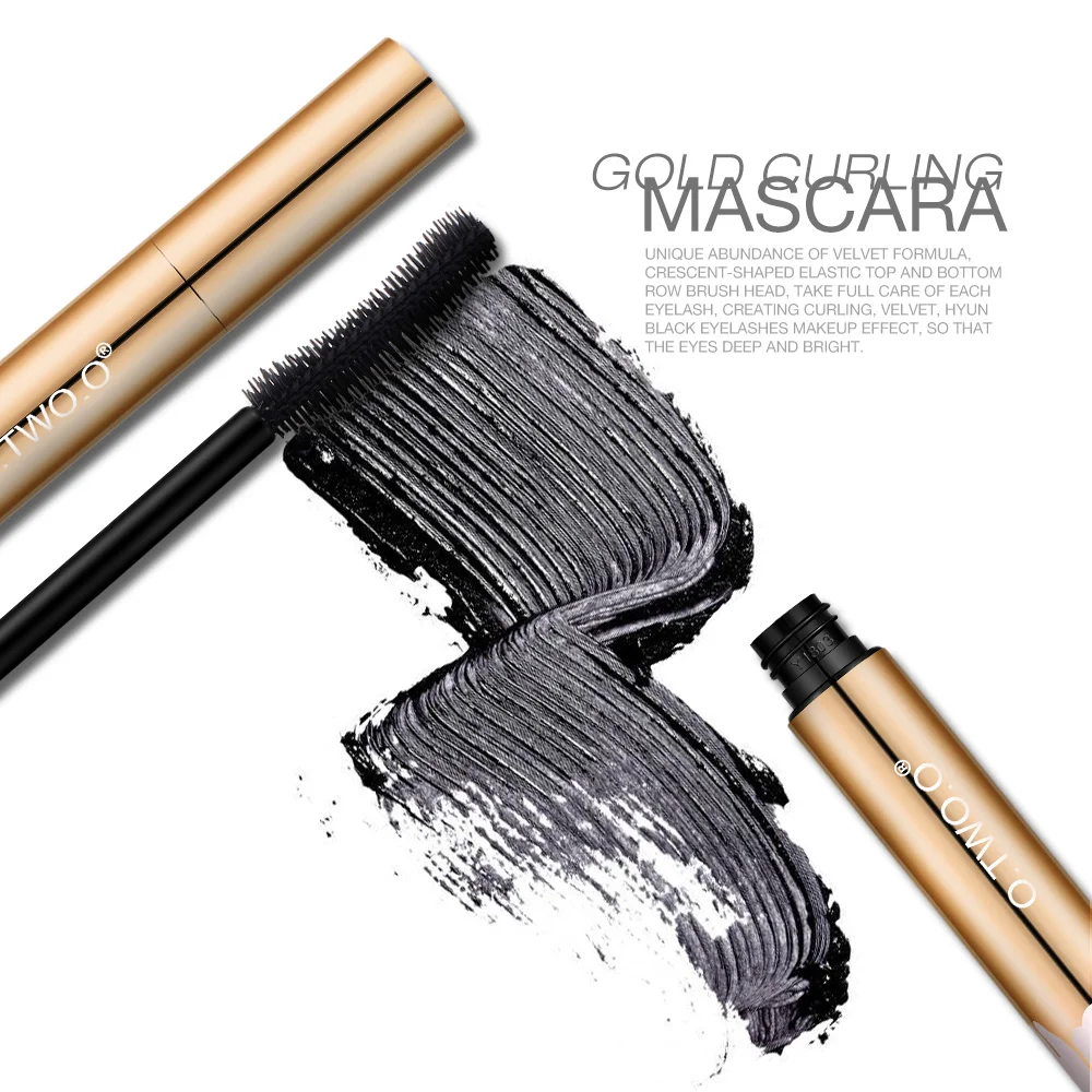 O.TWO.O 3D In Fibra di Ciglia Allungamento di Spessore Mascara Nero Lungo Lash Estensione Del Ciglio Eye Lashes Spazzola di Trucco Pro Eye-Cosmetici