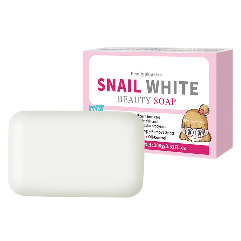 100g Snails Lightening Handmade Soap Whitening Face Body Moistening Cleaning Soap Skin Care