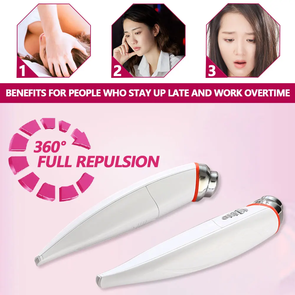 Eye Massager Pen  Electric Anti Wrinkle Around Facial Massage Band Anti Aging Dark Circles and Bags Skin Care Eye Beauty Devices