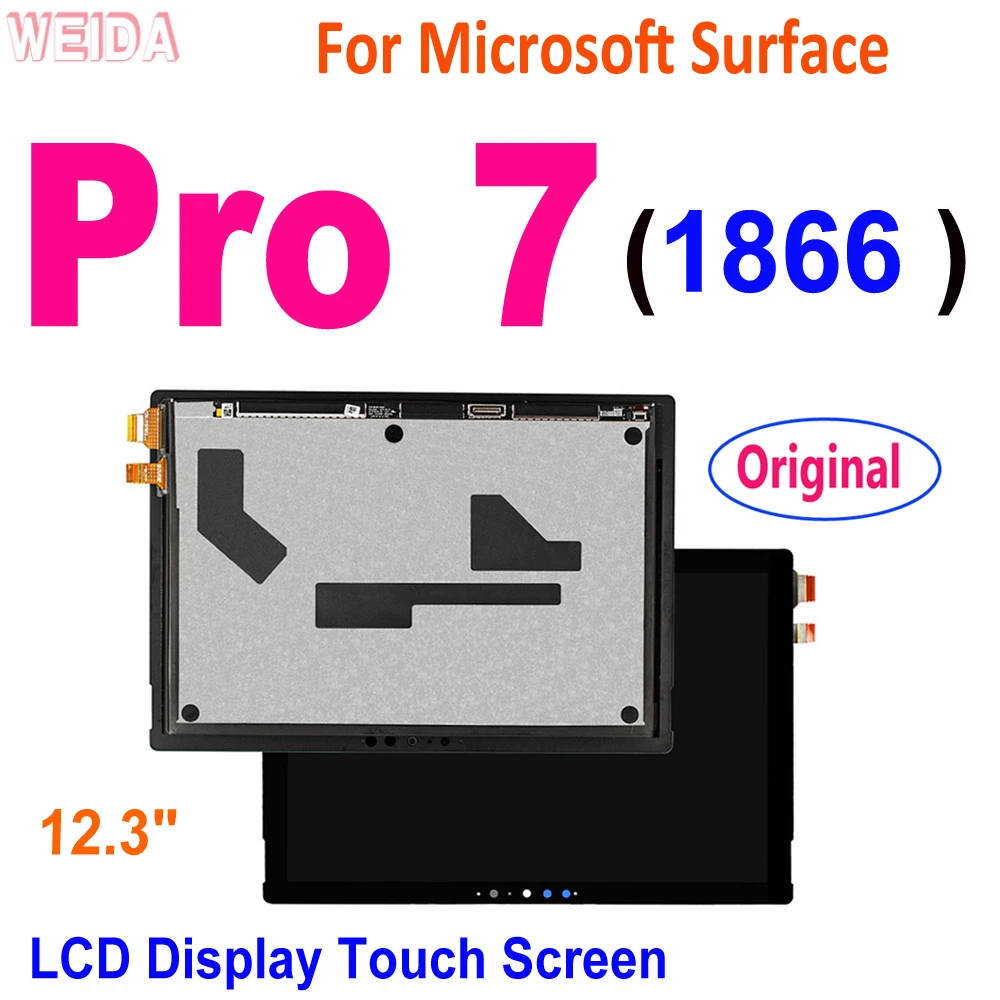 

12.3" Original For Microsoft Surface Pro 7 Pro7 1866 LCD Display Touch Screen Digitizer Assembly For Microsoft Surface Pro 7 LCD