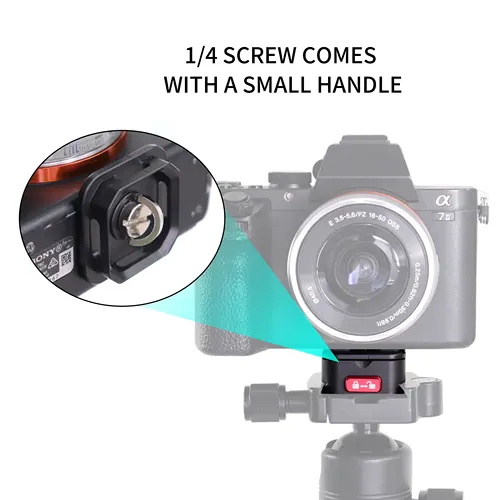 Imagen 2 del producto FOTGA-abrazadera de placa de liberación rápida para cámara, soporte para trípode, garra Arca QR, Kit de placa de sistema para Sony/Nikon/LUMIX, accesorios para cámaras DSLR