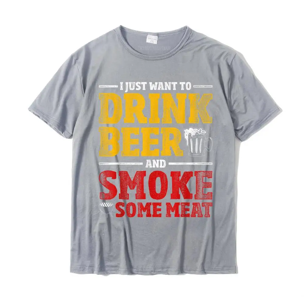 Funny BBQ Chef Beer Smoked Meat Lover Gift Grilling BBQ T-Shirt T Shirts Printing Funny Cotton Tops & Tees Autumn For Men