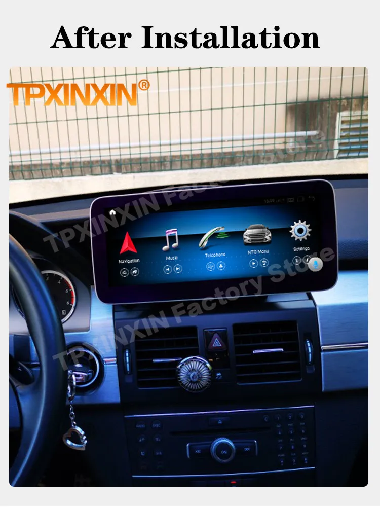 256G Multimedia Android 13 reproductor Auto Radio estéreo para coche para Benz X204 GLK GLK280 GLK 300 2008 2009 2010 2011 2012-2015 unidad principal