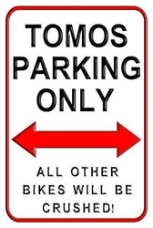 Tomos Parking Only Warning Aluminum Metal Sign Heavy Duty Tin Signs Decoration Signs