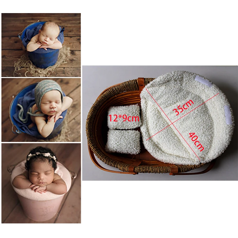 Soft New Newborn Photography Props Baby Posing Pillow Newborn Basket Props Baby Photography Studio Infant Photoshoot Accessories