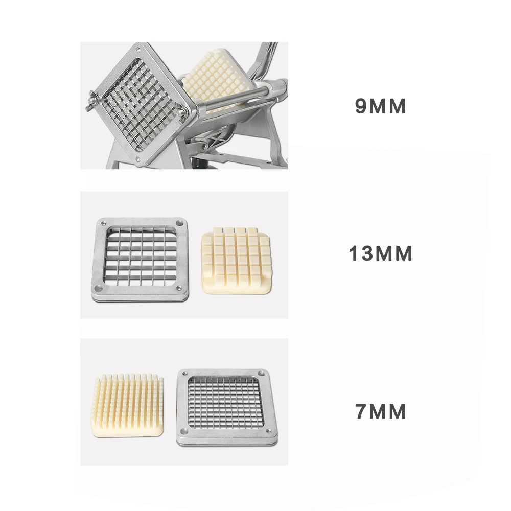 ITOP Manual French Fries Cutter Potato Chips Cutting Machine Vegetable Slicer 3 Baldes 6 /9 /13 MM Stainless Steel Kitchen Tool