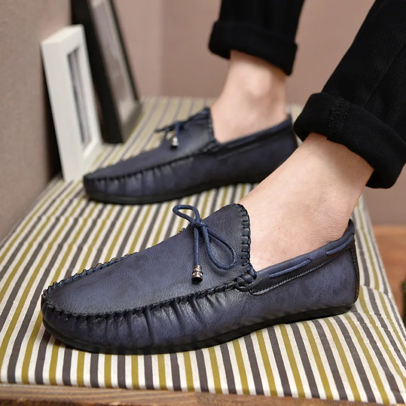 Casual Leather Loafer Shoes Men Soft Comfortable Driving Shoes Men Moccasins Footwear Mokasin Kasual For Men Schoenen 2020