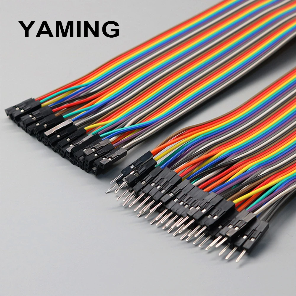 20cm 40P Wire Connector Electric Bread Line General Use Row Colorful Male Female Wiring Easy Connection For Testing Experiment