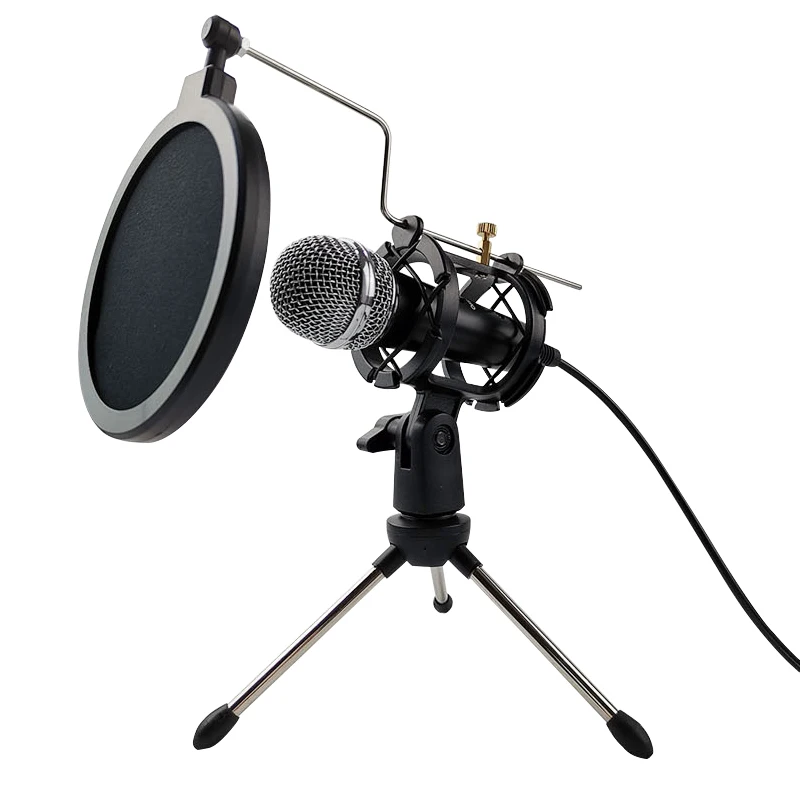 Microphone 3.5mm Wired Home Stereo Desktop Tripod MIC For PC YouTube Video Chatting Gaming Podcasting Recording Meeting