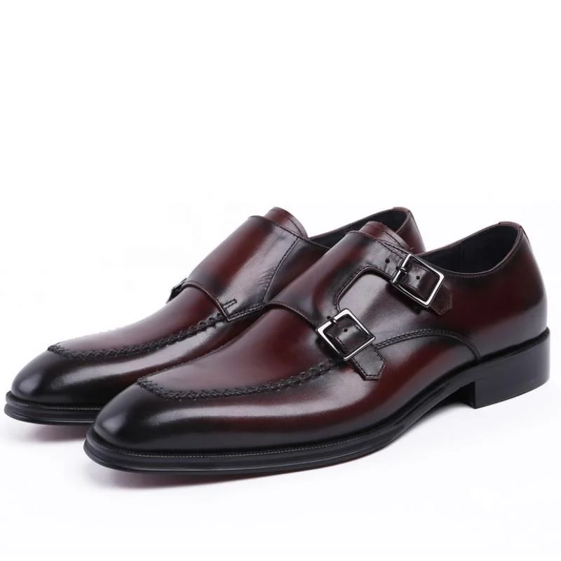 Trendy Sewing Buckle Genuine Leather Wedding Shoes Busines Dress Shoes British Mens Daily Leisure Party Shoes Size 38-44