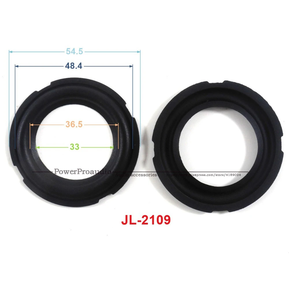 New 10 pcs /lot = 5 Pair 2.5 inch Woofer Repairable Parts / Speaker Rubber Surround  ( 54.5mm / 48.4mm / 36.5mm / 33mm )