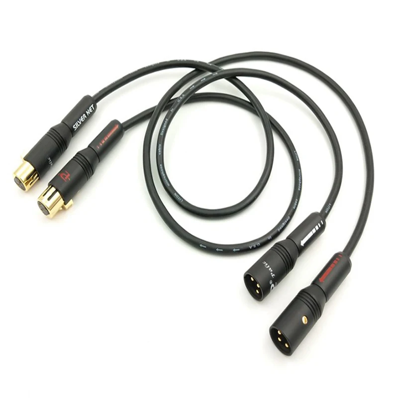 Pair LITON Occ Copper Xlr Balanced Audio Cable 3 Pin 2 Xlr Male To Female Audio Cable
