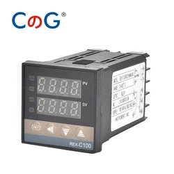 CG-Digital Termostato de saída, PID eletrônico, sensores programáveis, controlador de temperatura, 400 graus, 220V, 48x48, REX-C100, K J, PT100