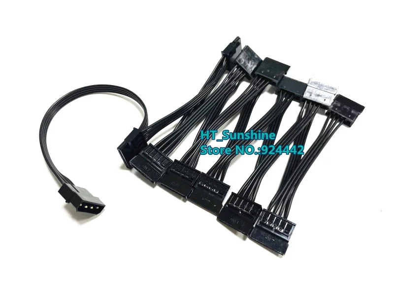 Pcサーバー4pin ideモレックス1 12 sata 15pinアダプタpci-e expressライザー · カードにスプリッタ電源ケーブルコード18AWG hdd用ssd