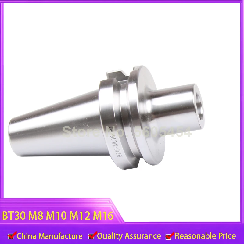 1PCS seismic resistance holder BT30 M8 M10 M12 M16 50 60 100 BT30 collet chuck tools holder Locking teeth holder for CNC machine