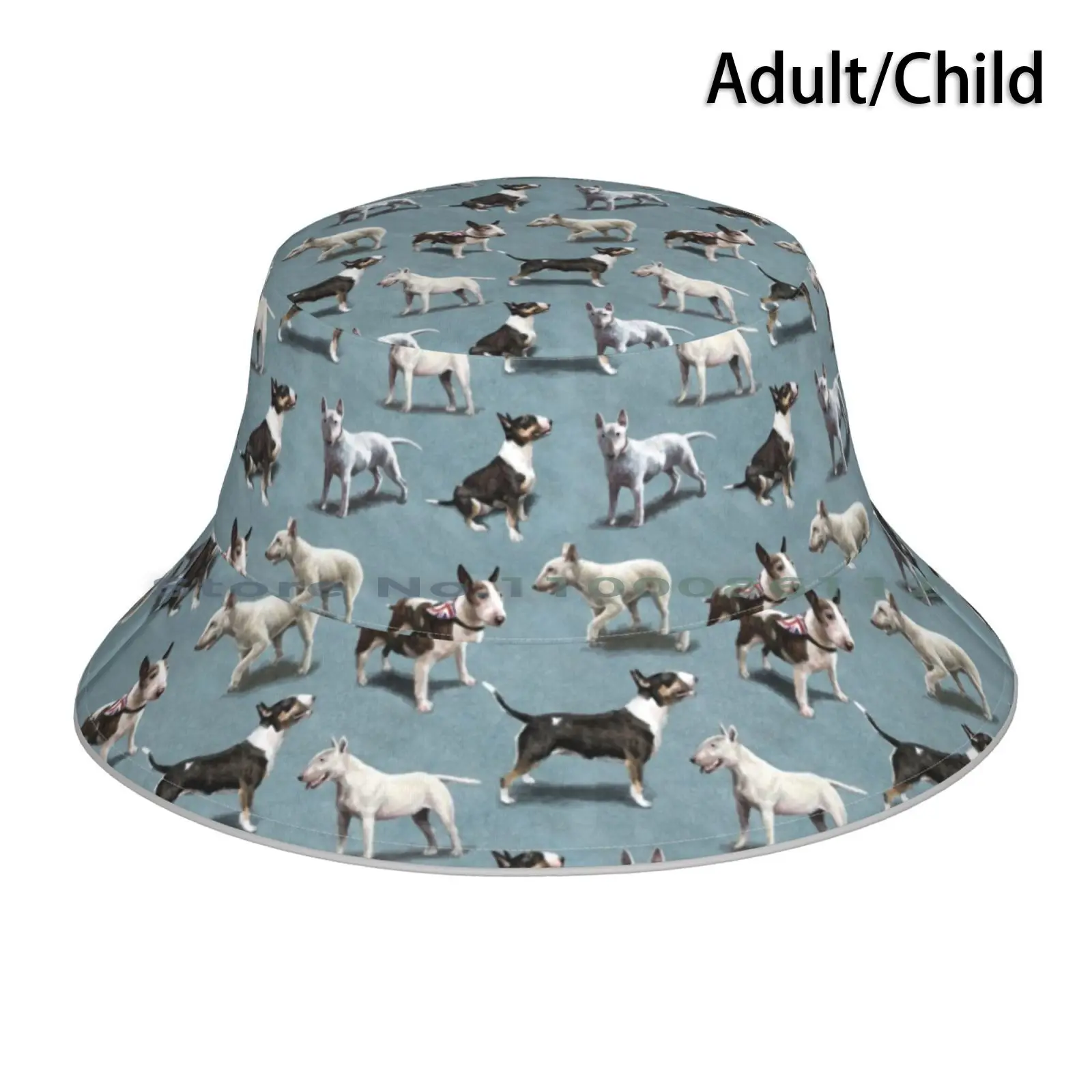 The Bull Terrier Bucket Hat Sun Cap Bullterrier Bull Terrier English Terriers Dog Puppy Staffy Pitbull Mastiff Breed Brimless