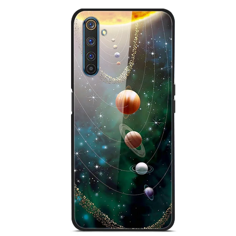 Voor OPPO Realme 6 pro Gevallen Gehard Glas Telefoon Achterkant voor Realme 6pro Siliconen Bumper Gevallen coque op Realme6 6S 6s 6i