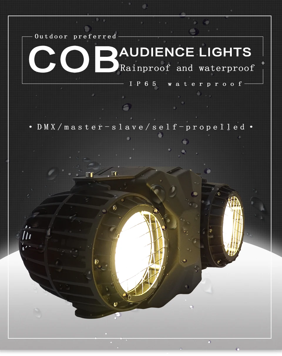 aicpose 2x100W COB Outdoor Wasserdichtes Stroboskoplicht Scheinwerfer Warm/Kaltweiß 2-in-1 DMX-Steuerung für DJ Disco Bühnenbeleuchtung – Detail 1