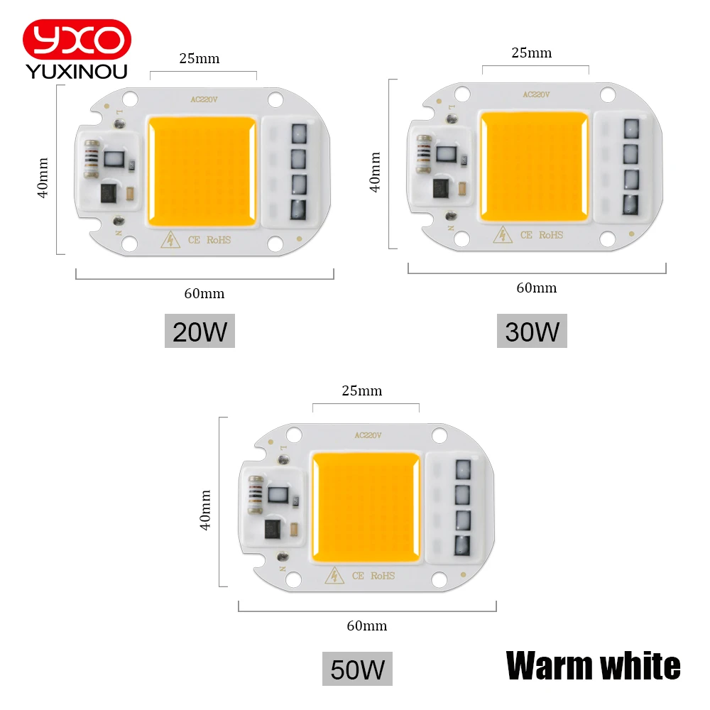 Imagem -03 - Conduziu a Microplaqueta da Espiga para Cresce a Luz ic Completo 50w 30w 20 a Entrada ac 220v Conduziu o Grânulo para a Plântula da Flor do Crescimento Cresce Plantas ac