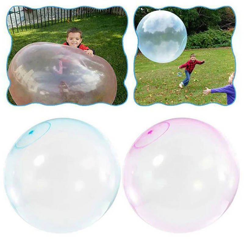 1pc Indoor Bubble Blow Up 30cm Balloon Toy Balloon Filled Outdoor Toy Elastic Ball Bubble Ball Inflatable Ball Kids