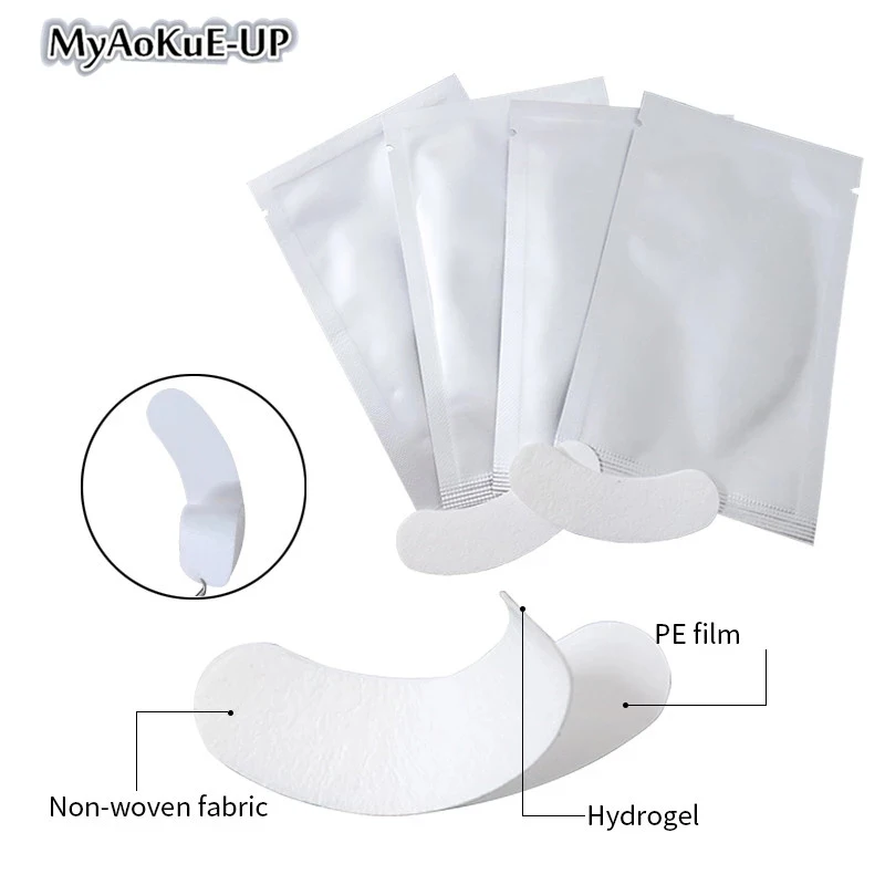 25/50/100/200/500 pack Thick Eye Patches For Eyelash Extension Under Eye Pad Non-waven Fabric Eyelashes Extension Paper Patches