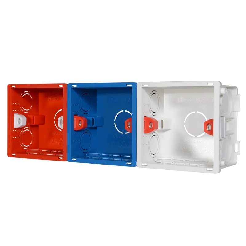 Flame Retardant Cassette Concealed Wiring Bottom Box Easy To Connect Universal Junction Box for 86 Type Wall Switch Socket