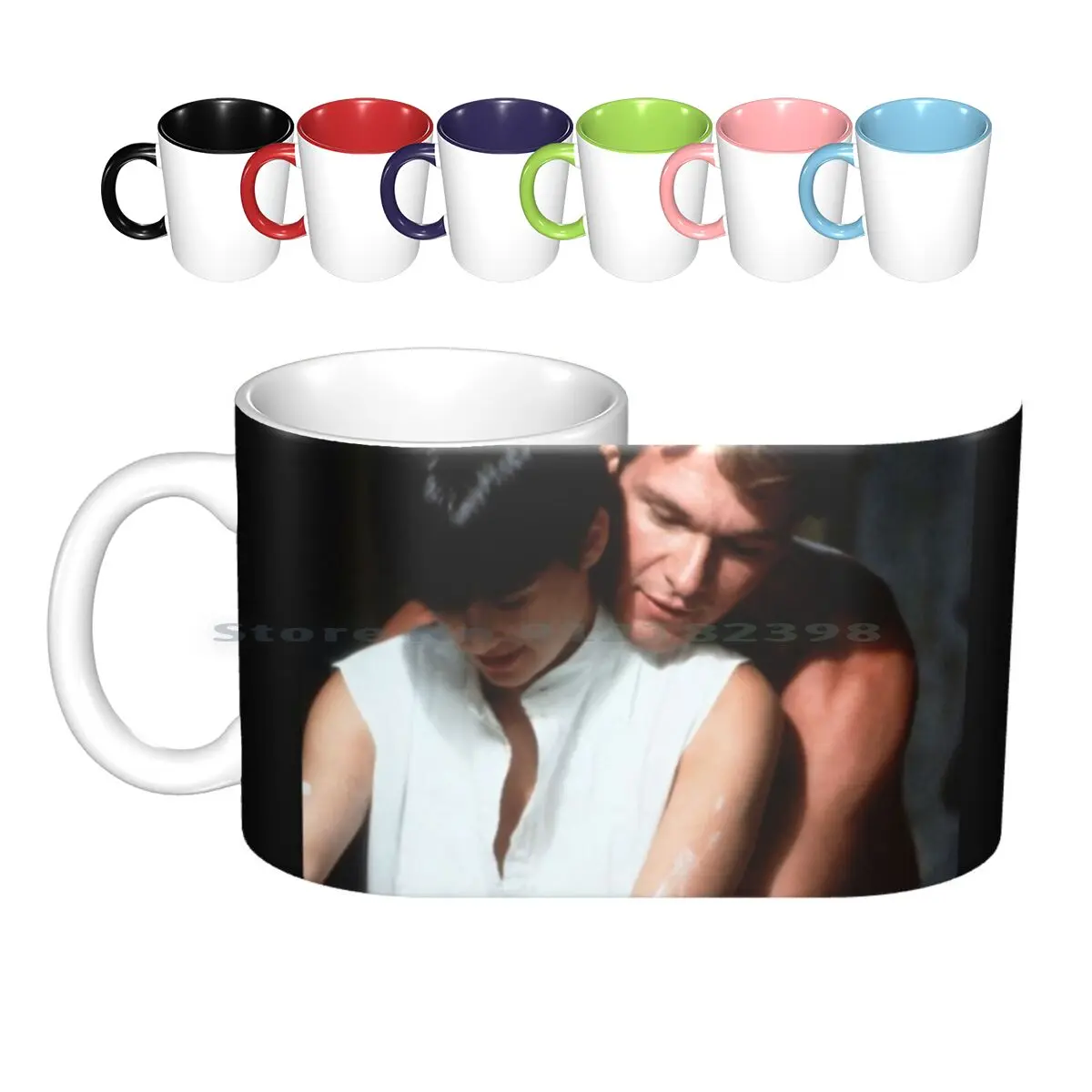 Ghost Classy Movie Patrick Swayze Demi Moore Romantic Couple Ceramic Mugs Coffee Cups Milk Tea Mug Ghost Classy Movie Patrick