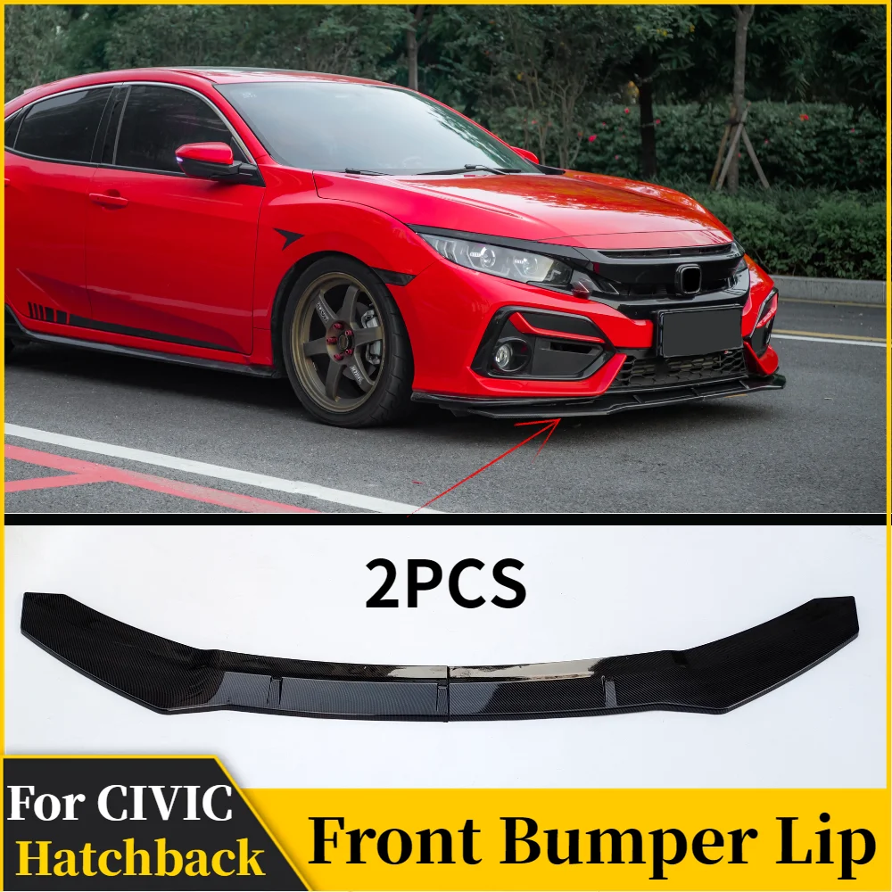 Front Bumper Lip Protector Tuning Accessories Body Kit Diffuser Lip Guard For Honda Civic Hatchback 10th Gen 2016-2020 New Style