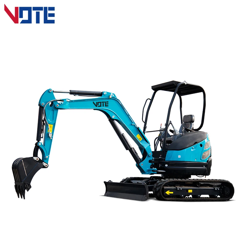 2ตัน3ตัน Mini Excavator Crawler Retractable Boom ด้านข้าง Swing ขนาดเล็ก Digger อุปกรณ์เสริม Cab