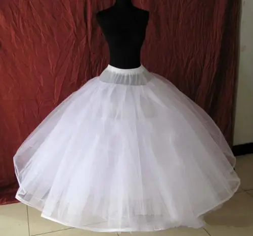 Ball Gown for No Rings 3 Layers Hard Tulle Puffy Wedding Petticoat crinoline Quinceanera Big Volume