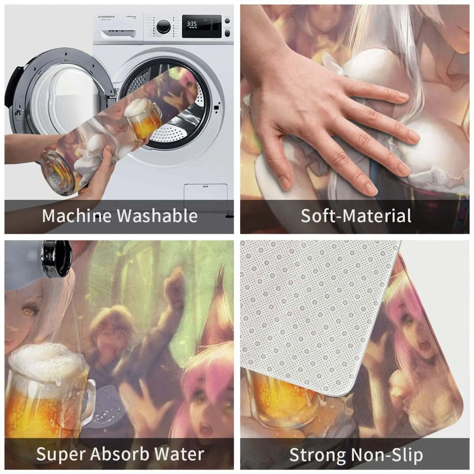 عظيم البيرة السجاد حصيرة البساط وسادة لينة Barmaid القط القطط الرقص تشغيل مشروع مسودة البيرة البروست هتاف ألمانيا مهرجان أكتوبر البيرة #4