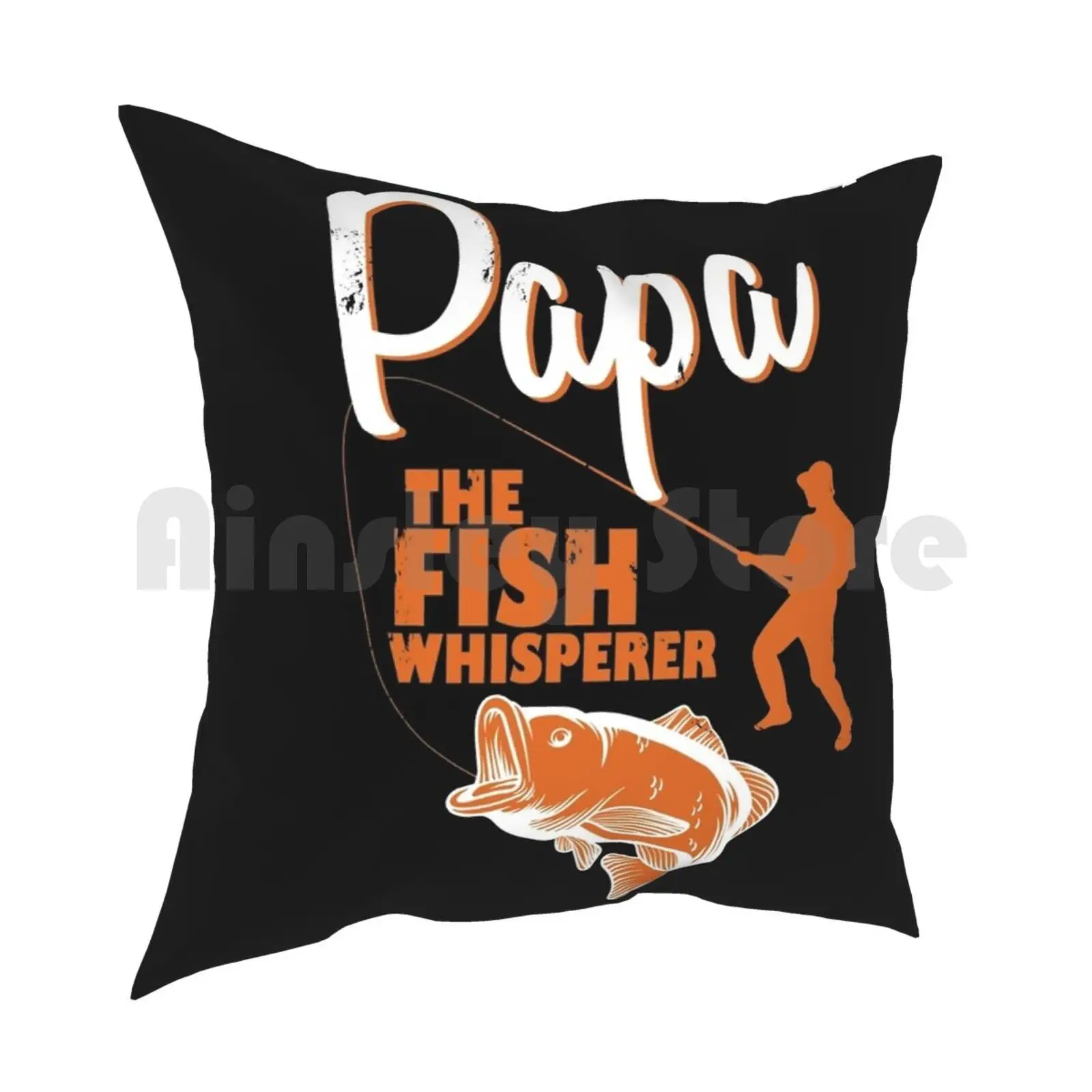 Papa The Fish Whisperer Pillow Case Printed Home Soft Throw Pillow Soccer Mom Soccer Kayaking Hiking Sports Sports