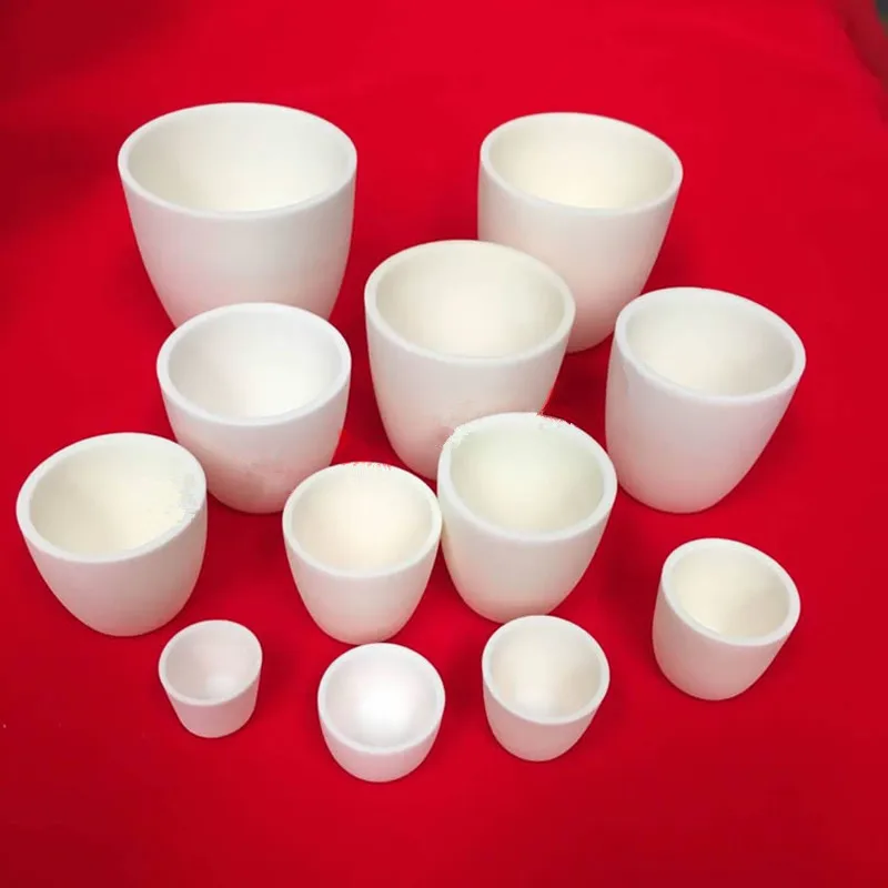 20ml 25ml 30ml 40ml 50ml 70ml 100ml 200 300 500 600 800 1300ml capacity arc-shaped 99% pure alumina crucible ceramic crucible