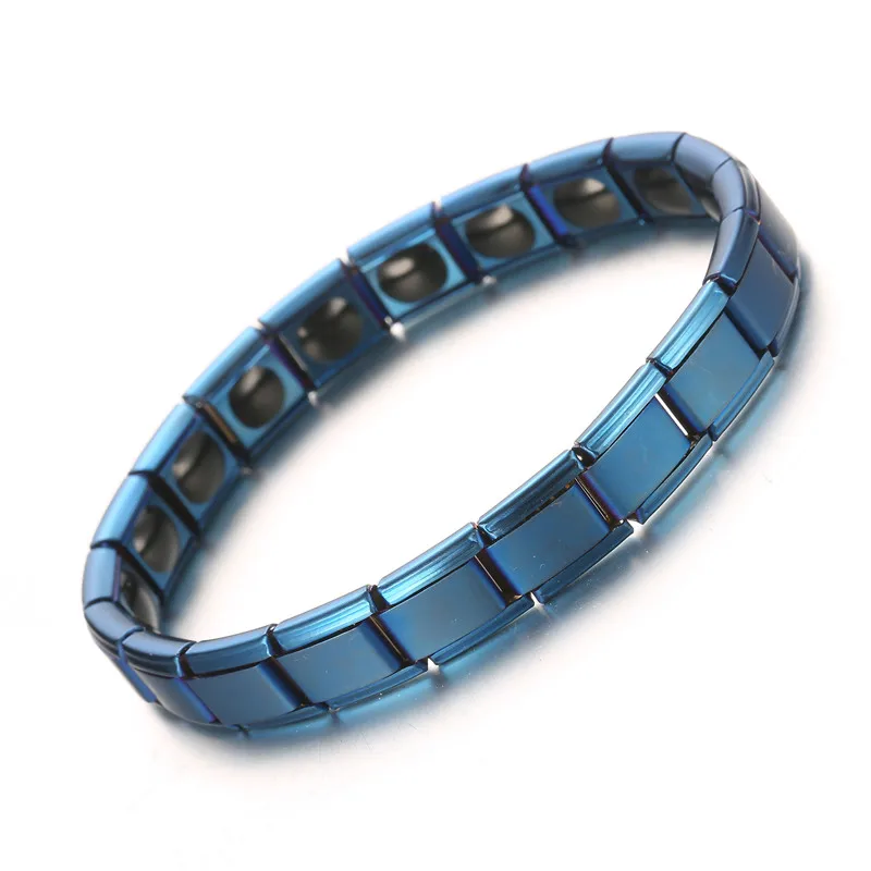 Stainless Steel Elastic Chain Germanium Tourmaline Bracelet For Woman Men Arthritis Energy Bracelet Health Jewelry