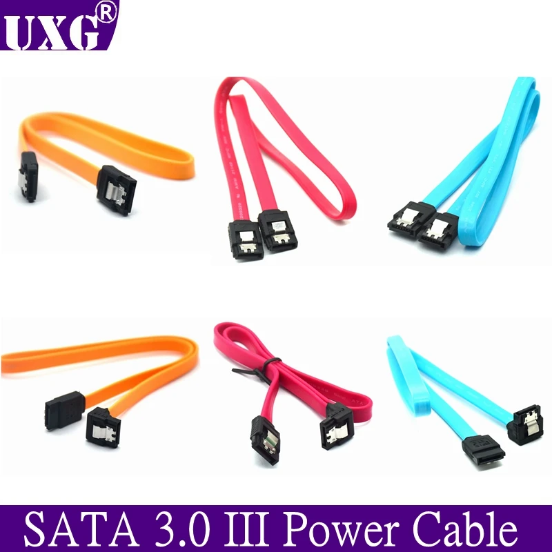 45cm Sata3.0 Solid State Hard Disk Serial Data Cable Multi-Color Multi-Spec Flexible Sata Hard Disk Fast Transmission Cable