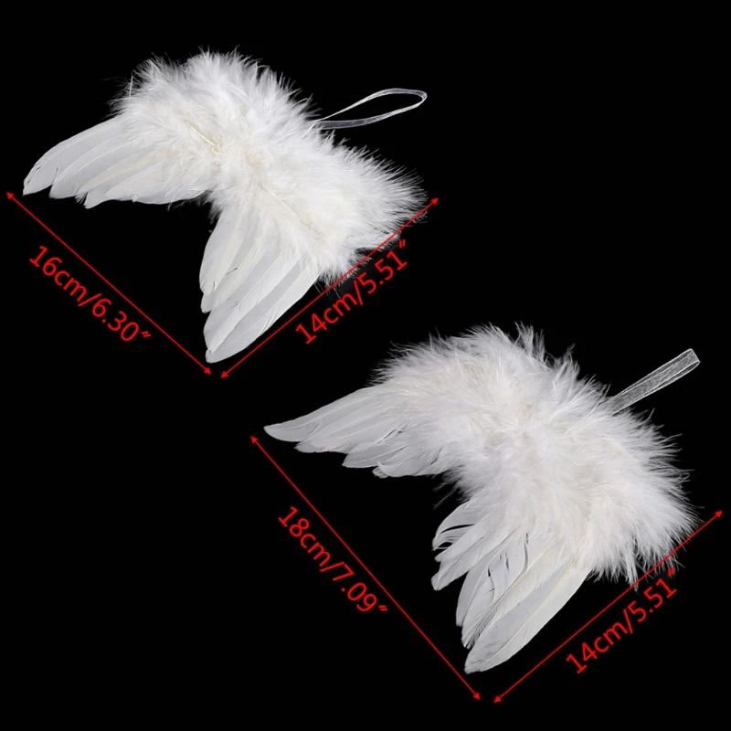 Newborn Baby Boy Girl White Angel Wings Photo Props Photography Accessories Ornaments